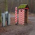 Szlaban graniczny na dawnej granicy polsko-niemieckiej